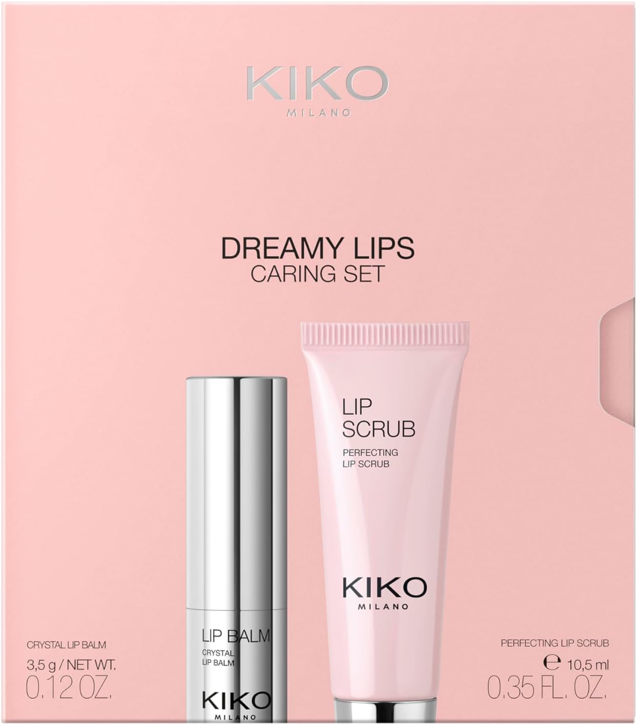 KIKO Milano Dreamy Lips Caring Set, Lip Care Giftset: Shimmer Lip Balm & Lip Scrub